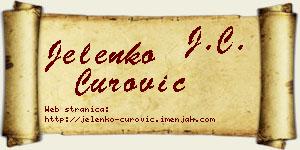 Jelenko Čurović vizit kartica